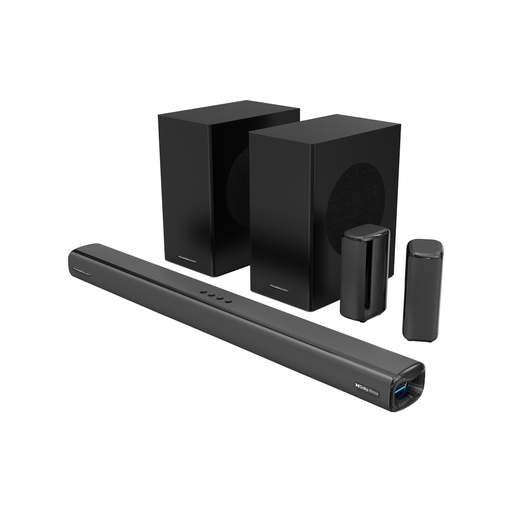 [PWLAU015] Powerology 5.2.4CH Dual Woofer Wireless Home Theater - Black