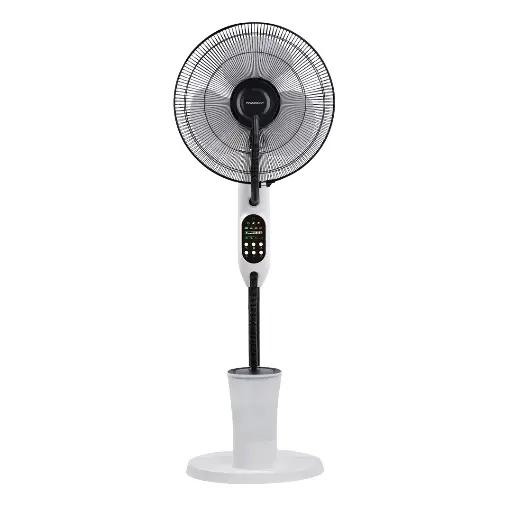 [PMFAN75W] Powerology Tilt & Oscillating Fan Mist Spray & Humidifier - Black