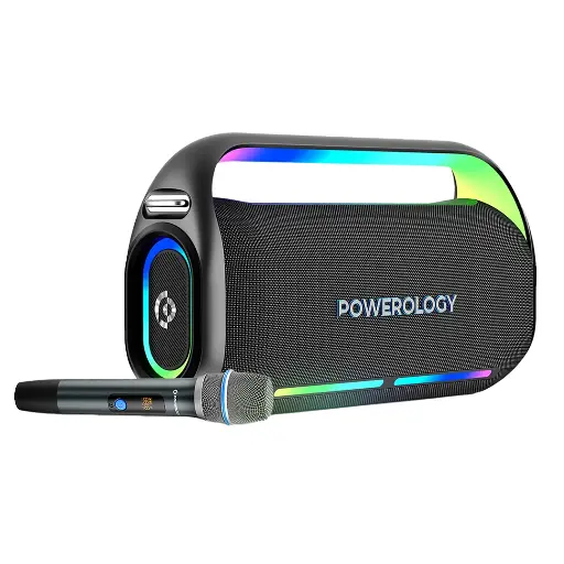 [PWLAU012] Powerology Deep Bass Party Speaker - Black