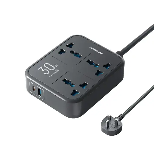 [PWCUQC037] Powerology Power Strip 3250W 3AC - Black