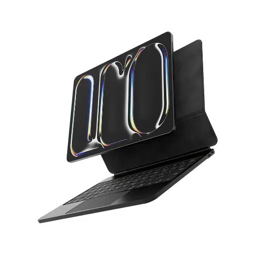 [PSM008] Powerology Smartcase Pro+ Wireless Keyboard Case for iPad Pro 11” (M4) - Black