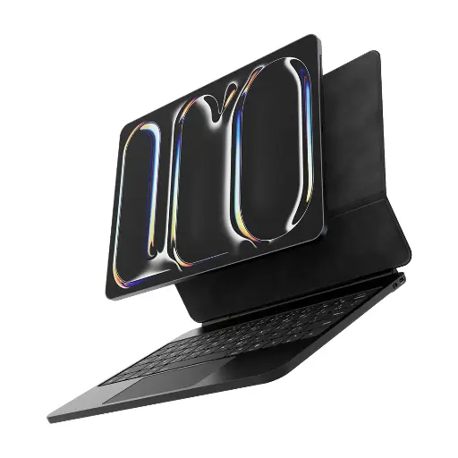 [PSM009] Powerology Smartcase Pro+ Wireless Keyboard Case for iPad Pro 13” (M4) - Black