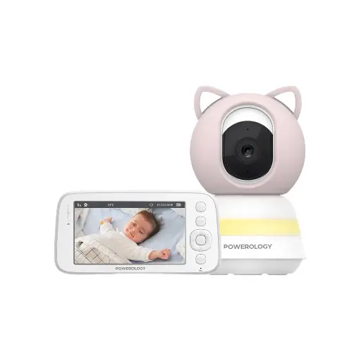 [PSM003] Powerology Monitor & App Baby Camera - Blue/Pink