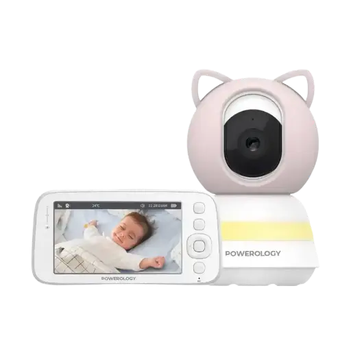 [PSM003] Powerology Monitor & App Baby Camera - Blue/Pink