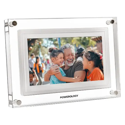 [PSM019WH] Powerology 7'' Smart Frame Digital Photo Display - White