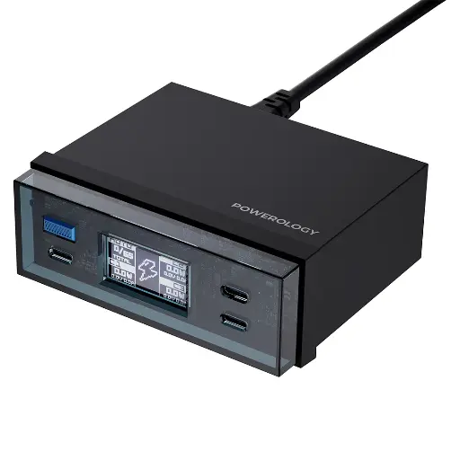 [PWCUQC048BK] Powerology Power Hub Desktop Charging Station - Black