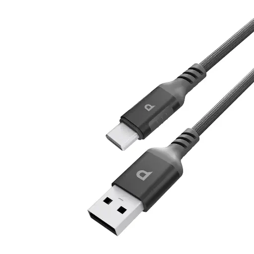 Powerology Power Sync Weave USB-A to USB-C PD 20W - Gray
