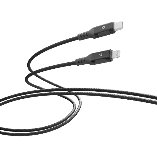 [PCAB031GY] Powerology Power Sync Weave PD 30W USB-C to Lightning 3m Cable - Gray