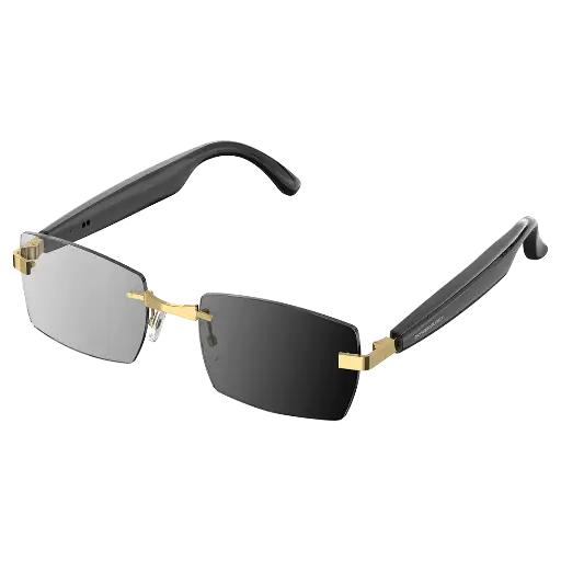 [PWHY1006GDBK] Powerology Cannes Smart Audio Sunglasses - Gold/Black
