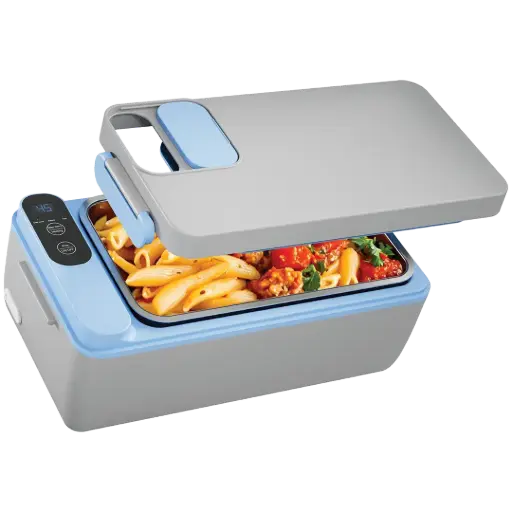 [PLBF818GYBL] Powerology Lumo Portable Heated Lunch Box - Gray Blue