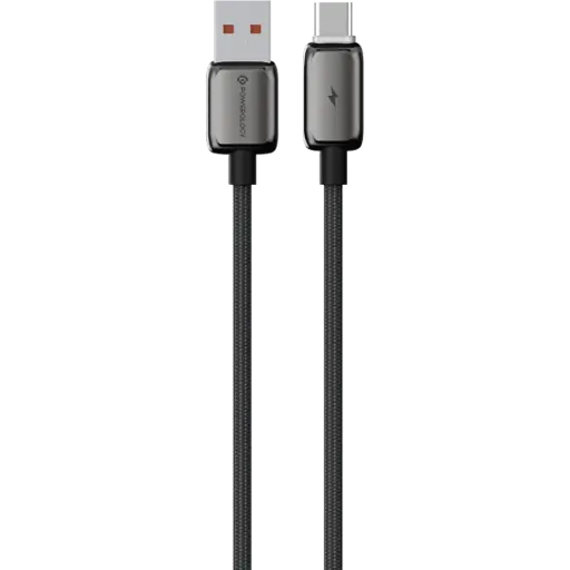 [PWDC99DGY] Powerology Zinco Series USB-A to USB-C - Dark Gray