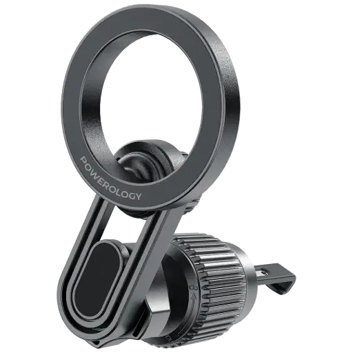 [PWS6M09BK] Powerology SnapMount MagSafe Car Holder - Black