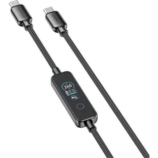 [PCABCM0121BK] Powerology TFT Chargelink 240W USB-C Cable - Black
