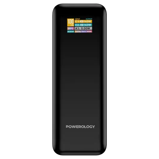 [PPBCHA90BK] Powerology NeuroVolt 140 27000mAh Power Bank - Black