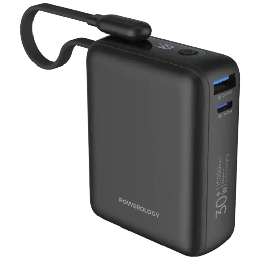 [PPBAM12BK] Powerology Montreal 10000mAh Power Bank - Black