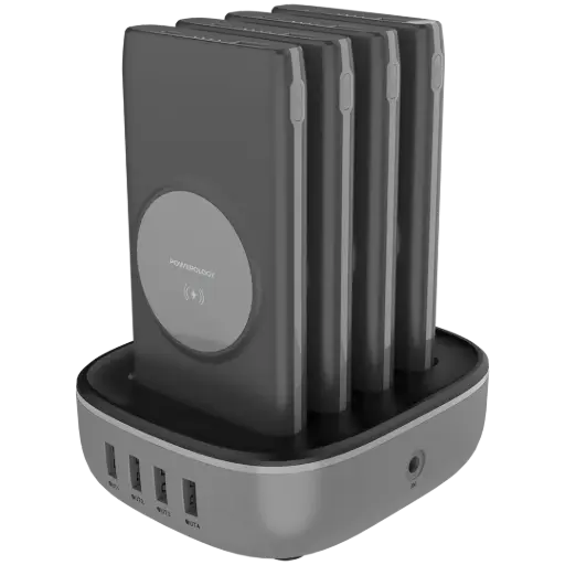 [PPBCHA1041] Powerology 4 in 1 Power Bank Station with Built-in Lightning And Type-C Cable