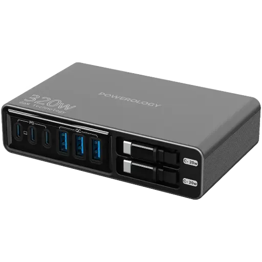 [PWCUQC049BK] Powerology Univo Charging Station PD 100W - Black