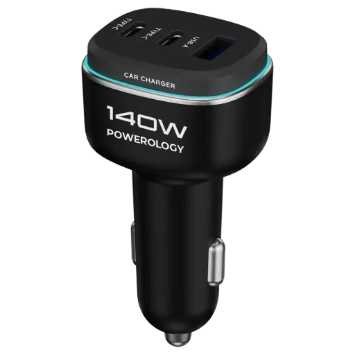Powerology 140W Triple-Port High-Power Car Charger