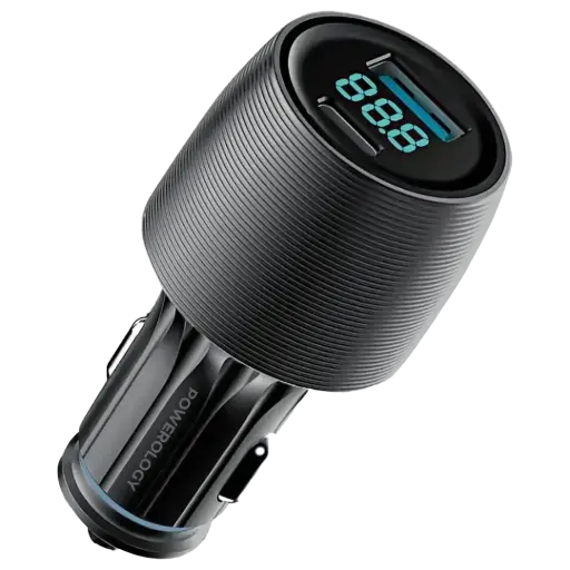 [PCCSR020BK] Powerology Velox 83W Dual-Port Car Charger - Black