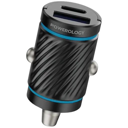 [PCCSR023BK] Powerology Pico Dual-Port Car Charger - Black