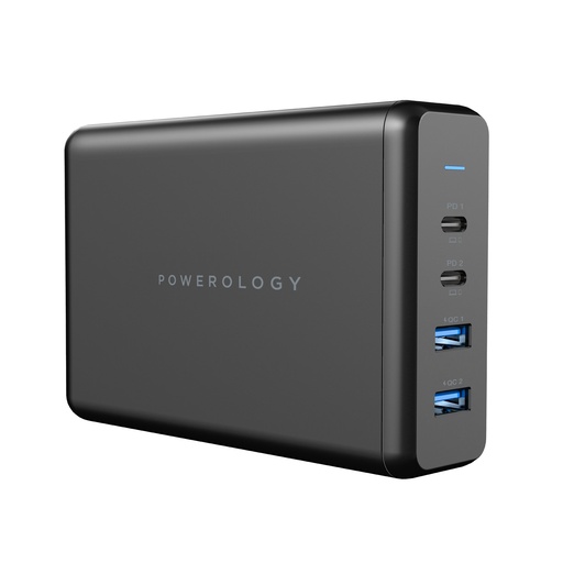 [P156PDQCUKBK] Powerology 4-Output 156W Quick Charging Power Terminal