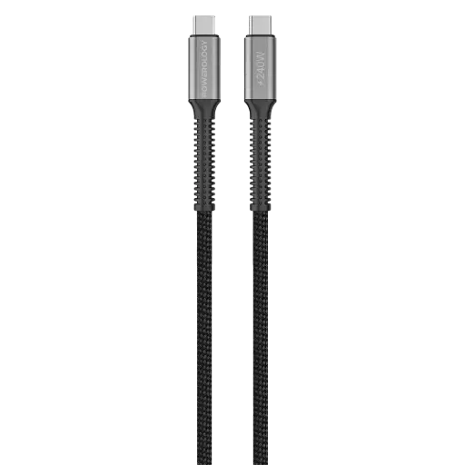 [PCAB033BK] Powerology USB4 Braided USB-C to USB-C Cable - Black