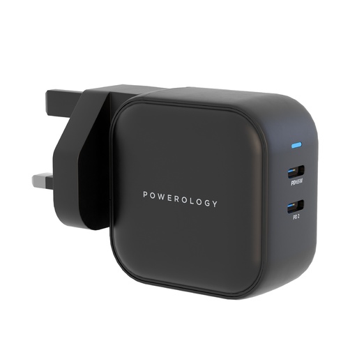 [PWCUQC007-BK] Powerology Dual Port World Travel Kit Charging Adapter