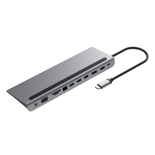 [P11CHBMCGY] Powerology 11 in 1 USB Multiport Hub & Laptop Stand