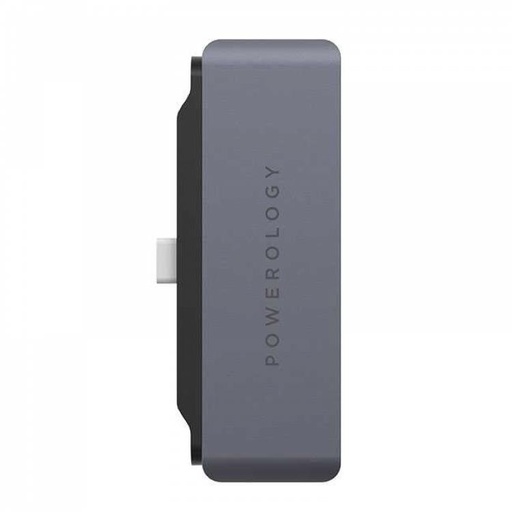 [P41PACHGY] Powerology 4 in 1 USB-C Hub with HDMI, USB, and AUX Port