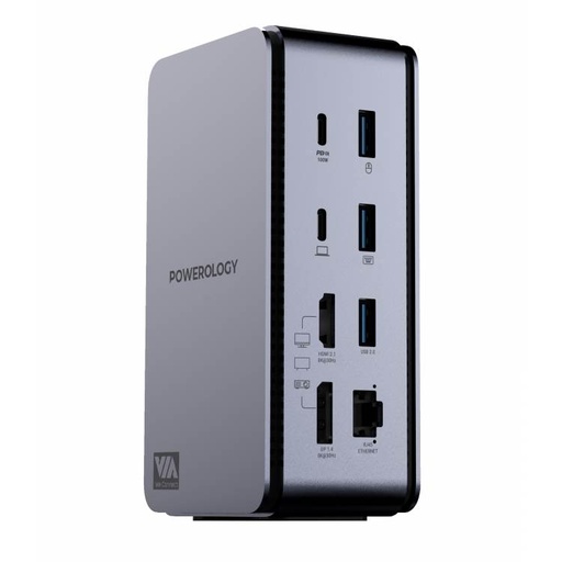 [PW15IN1DS-GY] Powerology 15 in 1 Dual Dock Station