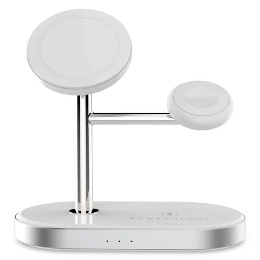 [P31MFCHWH] Powerology 3 in 1 MFi Charging Dock with Built-in Apple MagSafe